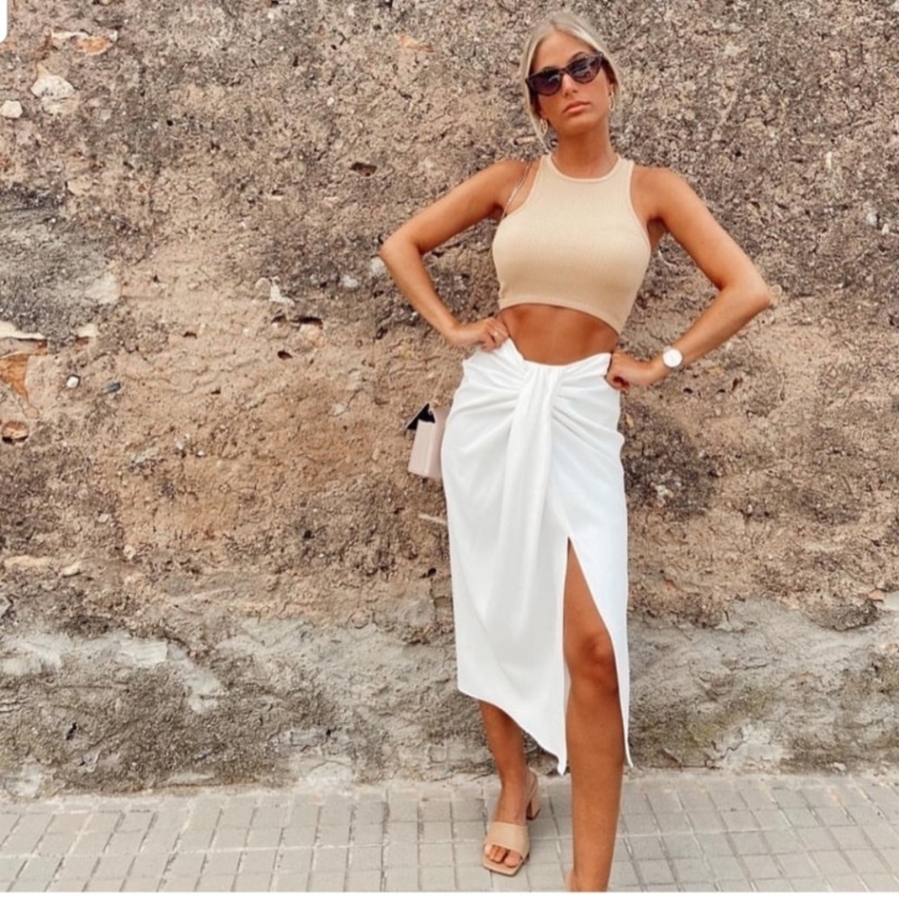 NWT - Zara Knotted Pareo Skirt - Picture 8 of 15